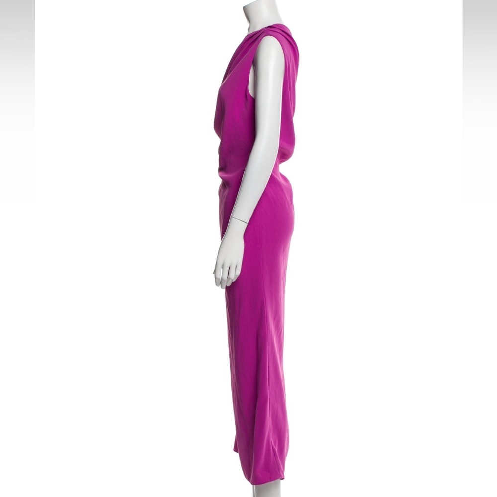 ELLIATT one shoulder hot pink ruched wedding guest event dress small - Picture 4 of 4